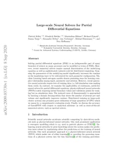 Large-scale Neural Solvers for Partial Differential Equations