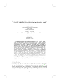 Enhancing the Interpretability of Deep Models in Heathcare Through
  Attention: Application to Glucose Forecasting for Diabetic People