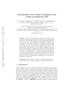 Intraoperative Liver Surface Completion with Graph Convolutional VAE