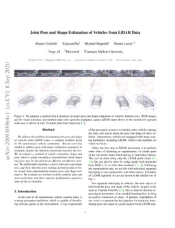 Joint Pose and Shape Estimation of Vehicles from LiDAR Data
