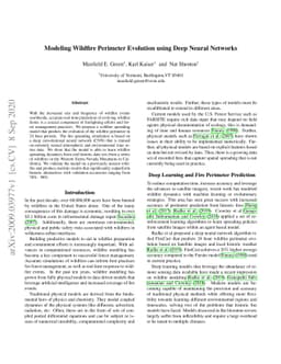 Modeling Wildfire Perimeter Evolution using Deep Neural Networks