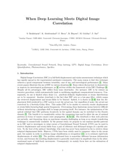 When Deep Learning Meets Digital Image Correlation