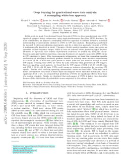 Deep learning for gravitational-wave data analysis: A resampling
  white-box approach