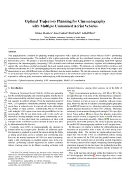 Optimal Trajectory Planning for Cinematography with Multiple Unmanned
  Aerial Vehicles