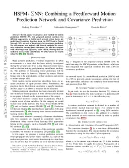 HSFM-$Σ$nn: Combining a Feedforward Motion Prediction Network and
  Covariance Prediction