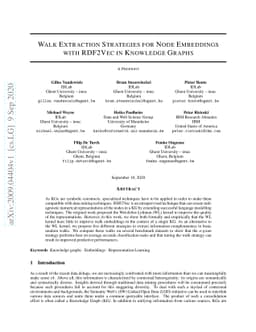 Walk Extraction Strategies for Node Embeddings with RDF2Vec in Knowledge
  Graphs