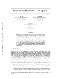 Beyond Observed Connections : Link Injection