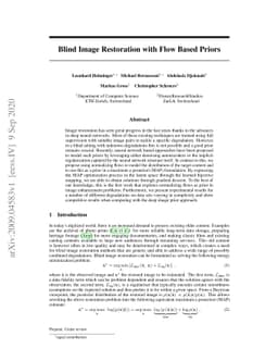 Blind Image Restoration with Flow Based Priors
