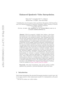 Enhanced Quadratic Video Interpolation