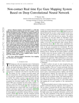 Non-contact Real time Eye Gaze Mapping System Based on Deep
  Convolutional Neural Network