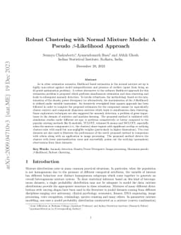 Robust Clustering with Normal Mixture Models: A Pseudo
  $β$-Likelihood Approach