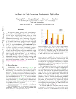 Activate or Not: Learning Customized Activation