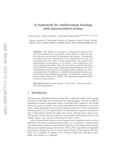 A framework for reinforcement learning with autocorrelated actions