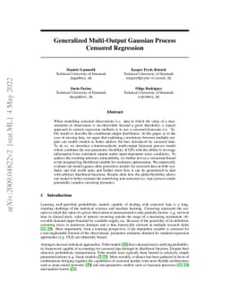 Generalized Multi-Output Gaussian Process Censored Regression