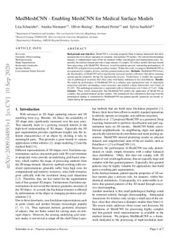 MedMeshCNN -- Enabling MeshCNN for Medical Surface Models