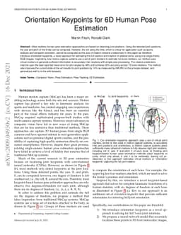 Orientation Keypoints for 6D Human Pose Estimation