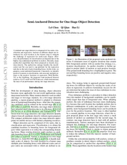Semi-Anchored Detector for One-Stage Object Detection
