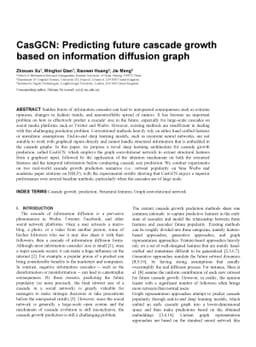 CasGCN: Predicting future cascade growth based on information diffusion
  graph