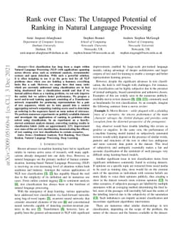 Rank over Class: The Untapped Potential of Ranking in Natural Language
  Processing