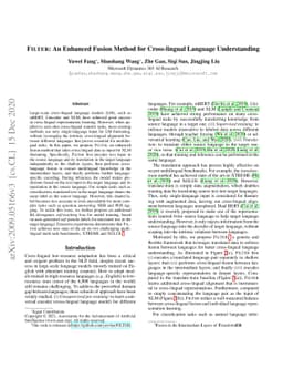 FILTER: An Enhanced Fusion Method for Cross-lingual Language
  Understanding