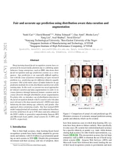 Fair and accurate age prediction using distribution aware data curation
  and augmentation