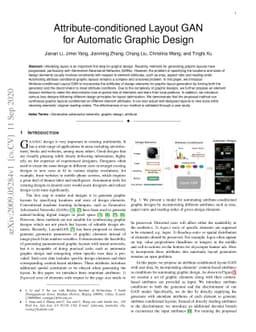 Attribute-conditioned Layout GAN for Automatic Graphic Design