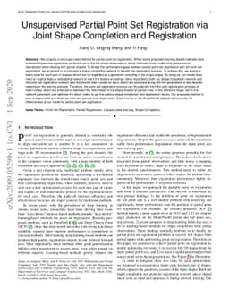 Unsupervised Partial Point Set Registration via Joint Shape Completion
  and Registration