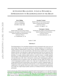 Activation Relaxation: A Local Dynamical Approximation to
  Backpropagation in the Brain