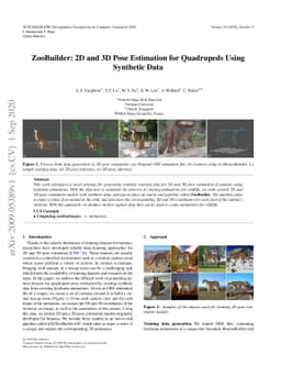 ZooBuilder: 2D and 3D Pose Estimation for Quadrupeds Using Synthetic
  Data