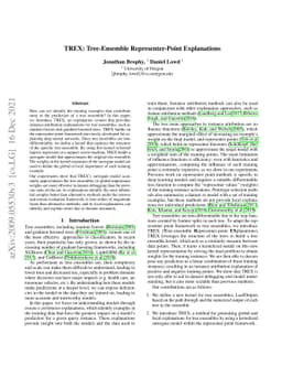 TREX: Tree-Ensemble Representer-Point Explanations