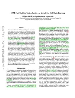 KSM: Fast Multiple Task Adaption via Kernel-wise Soft Mask Learning