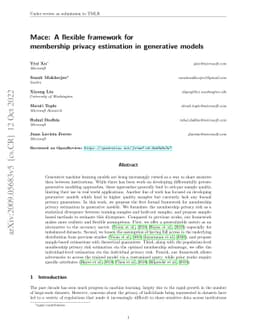 MACE: A Flexible Framework for Membership Privacy Estimation in
  Generative Models