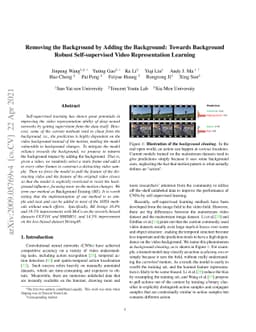 Removing the Background by Adding the Background: Towards Background
  Robust Self-supervised Video Representation Learning