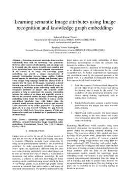Learning semantic Image attributes using Image recognition and knowledge
  graph embeddings