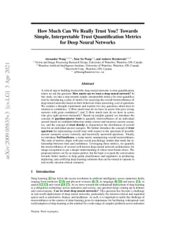 How Much Can We Really Trust You? Towards Simple, Interpretable Trust
  Quantification Metrics for Deep Neural Networks