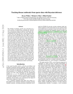Tracking disease outbreaks from sparse data with Bayesian inference