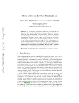 Deep Detection for Face Manipulation