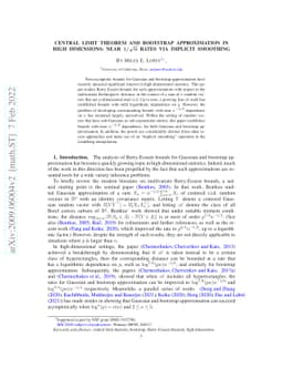 Central Limit Theorem and Bootstrap Approximation in High Dimensions:
  Near $1/\sqrt{n}$ Rates via Implicit Smoothing
