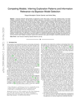 Competing Models: Inferring Exploration Patterns and Information
  Relevance via Bayesian Model Selection