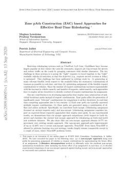 Zone pAth Construction (ZAC) based Approaches for Effective Real-Time
  Ridesharing