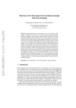 Pairwise-GAN: Pose-based View Synthesis through Pair-Wise Training