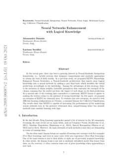 Neural Networks Enhancement with Logical Knowledge