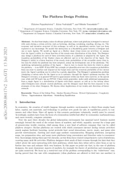 The Platform Design Problem