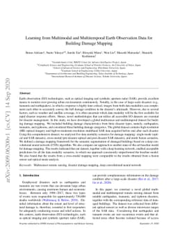 Learning from Multimodal and Multitemporal Earth Observation Data for
  Building Damage Mapping