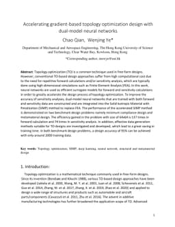 Accelerating gradient-based topology optimization design with dual-model
  neural networks