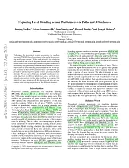 Exploring Level Blending across Platformers via Paths and Affordances