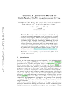 4Seasons: A Cross-Season Dataset for Multi-Weather SLAM in Autonomous
  Driving