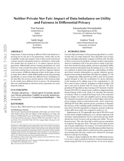 Neither Private Nor Fair: Impact of Data Imbalance on Utility and
  Fairness in Differential Privacy