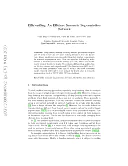 EfficientSeg: An Efficient Semantic Segmentation Network