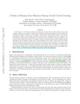 A Study of Human Gaze Behavior During Visual Crowd Counting